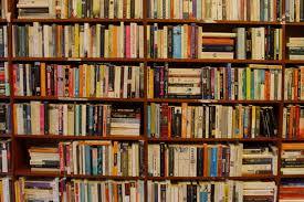 books on bookshelf